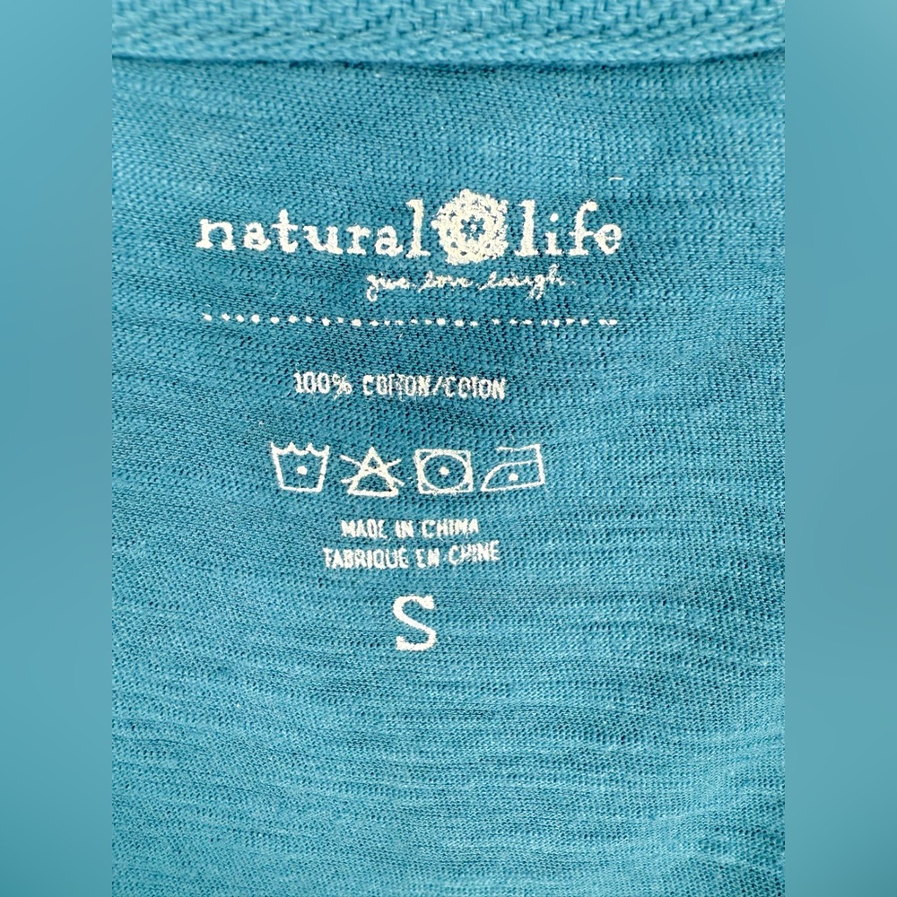Natural Life Teal Cotton Top - Picture 9 of 11